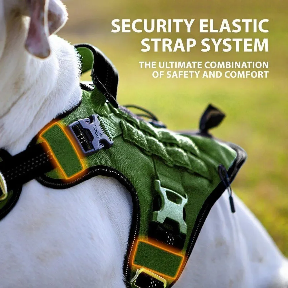 No Pull Dog Harness  Heavy Duty Dog Harness with Handle and Poop Bag Hol…